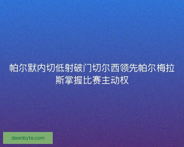 帕尔默内切低射破门切尔西领先帕尔梅拉斯掌握比赛主动权
